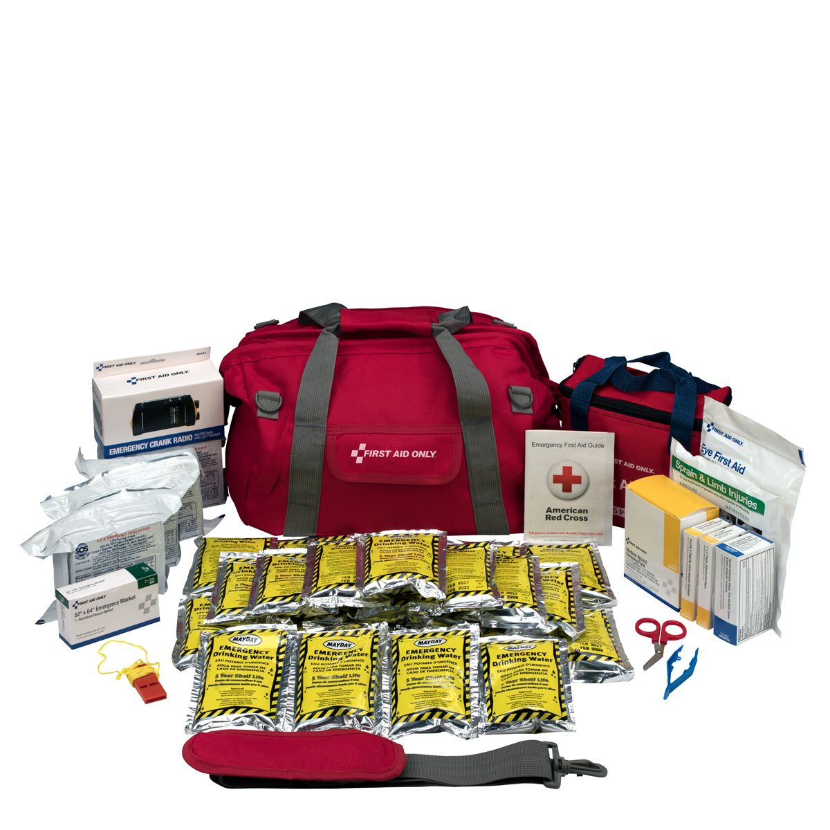 First Aid Only Emergency Preparedness 24 Person Large Fabric Bag First Aid Kit 90489 First Aid Only Emergency Preparedness 24 Person Large Fabric Bag First Aid Kit 90489